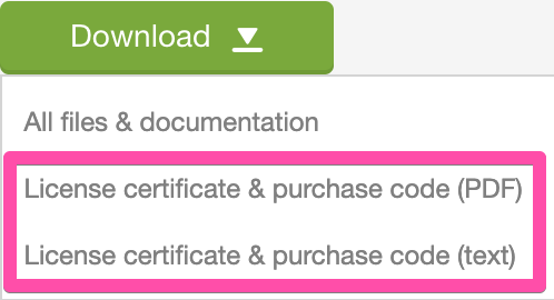Download Purchase Code